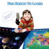 Bilingual Interactive for Kids Talking USA Map Solar System Poster for Kids Learning and Educational Toys,Talking Educational Toy for Ages 3 to 12 Years Old Girls/Boys,Learning Chart for Preschool view 4