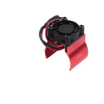 ADPVRLUQ 1pcs Remote Control Car Motor Radiator with Heat Receiver Cooling Fan Electrical Parts (Color : Red Single Fan)