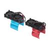 ADPVRLUQ 1pcs Remote Control Car Motor Radiator with Heat Receiver Cooling Fan Electrical Parts (Color : Red Single Fan) view 2