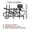 Sotpot 1PC Cat Birthday Cake Topper Black Glitter Kitten Cake Picks for Cat Kitten Theme Baby Shower Kids Birthday Decoration Supplies view 2