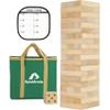 ApudArmis Giant Tumble Tower Stack to Over 5.2Ft, 60 PCS Pine Wooden Stacking Timber Tower,Classic Block Giant Outdoor Indoor Game for Adults, Fun Game at Backyard, Lawn, Party with Family & Friends view 1
