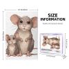Mother and Child Rats Puzzles 1000 Pieces Personalized Jigsaw Puzzles for Adults Personalized Picture with Storage Bag Puzzle Wooden Photos Puzzle for Family Home Decor (19.7" x 29.5") view 2