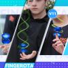 MAGICYOYO V11 FINGEROTA Professional Finger Spin Yoyo - Dual Purpose Trick Yoyo Unresponsive & Responsive Yo Yo for All Levels +Yo Yo Glove + 12 Replacement Strings +Storage Case (Dark Blue) view 4
