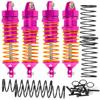 RcarmubWow RC Aluminium Shock Absorber Upgrades Part for 1/18 LaTrax Teton,LaTrax Desert Prerunner,Front Rear Full Metal Dampers RC Shocks,Replace #7660#7665,4PCS,Pink view 1
