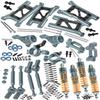 RcarmubWow RC Aluminium Driveshafts & Shocks Absorber & Suspension Arms & Caster Blocks C-Hubs Steering Block Stub Axle Carriers Upgrades Part for 1/18 LaTrax Teton,LaTrax Desert Prerunner,Titanium view 1