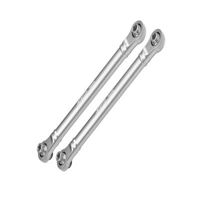 Aluminum 7075 Alloy Front Steering Toe Links for Traxxas 1:8 4WD Maxx Slash 6S-102076-4/1:10 4WD Maxx-89076-4 Monster Truck Upgrades - Silver