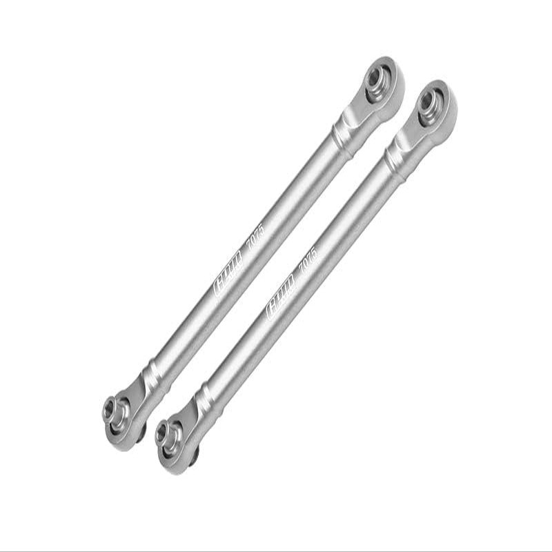Aluminum 7075 Alloy Front Steering Toe Links for Traxxas 1:8 4WD Maxx Slash 6S-102076-4/1:10 4WD Maxx-89076-4 Monster Truck Upgrades - Silver