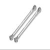 Aluminum 7075 Alloy Front Steering Toe Links for Traxxas 1:8 4WD Maxx Slash 6S-102076-4/1:10 4WD Maxx-89076-4 Monster Truck Upgrades - Silver view 1
