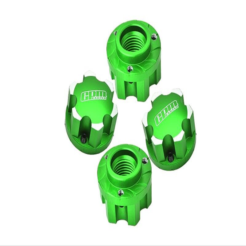 Aluminum 7075 Alloy Wheel Adapters for Pro-Line Tire for Traxxas 1:5 X Maxx 8S-77086-4 / XRT 8S-78086-4 / XRT Ultimate 8S-78097-4 / X Maxx Ultimate 8S-77097-4 Monster Truck Upgrades - Green