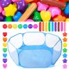 STARBOLO Kids Ball Pit Pool Play Tent, Toy Ball Play Pool Foldable Play Tent for Kids Girls Boys Indoor and Outdoor, 150 Balls Included (Blue). view 1