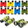 Cagemoga 10 Pack Jungle Safari Binoculars Multicolor Small Compact Binoculars Army Toy with Compass and Neck String for Kids Camping Adventure Bird Watching Birthday Party Favors, 5 Colors view 1