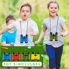 Cagemoga 10 Pack Jungle Safari Binoculars Multicolor Small Compact Binoculars Army Toy with Compass and Neck String for Kids Camping Adventure Bird Watching Birthday Party Favors, 5 Colors view 3