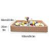 Floating Tray for Pool, Rattan Floating Breakfast Tray with Handles, Swimming Pool Floats, Perfect for Pool Parties and Relaxing (Color : White) view 2