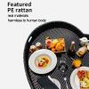 Floating Tray for Pool, Rattan Floating Breakfast Tray with Handles, Swimming Pool Floats, Perfect for Pool Parties and Relaxing (Color : White) view 4