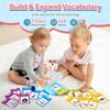 French & English Talking Flash Cards for Toddler, Learning Montessori Toys with 224 Sight Words, Speech Therapy Toys, Children's Sensory Preschool Learning Educational Birthday view 2