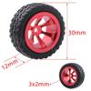 4pcs Aluminum Alloy Tires & Wheels for WLtoys 1/28 RC Car K969 K989 K999 P929 4WD Short Course Drift Off Road Rally Upgrade Part Modification Accessories (Color : Red) view 3