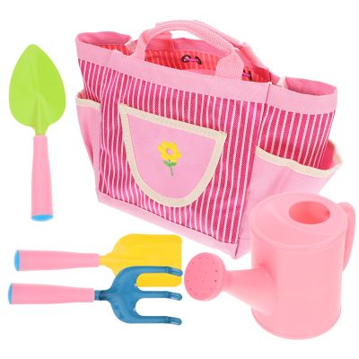 JOINPAYA 1set Boy Girl Gardening Tool Set Garden Tools for Boy Girl Includes Shovel Rake Watering Can and Tote Bag for Outdoor Gardening Fun