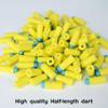 OIMIO Half Length Darts Refill Pack, 200pcs Short Soft Bullets Compatible With Dart Zone, Nerf, Worker, Zhenweiqi, 14+ (Blue Yellow) view 2