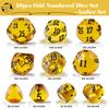 10 Pieces Odd Numbered Polyhedral Dice Set D3-D25, Odd Number Dice D3, D5, D7, D9, D11, D13, D15, D17, D19, D25 for Role Playing Table Games (Amber Set) view 2