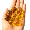 10 Pieces Odd Numbered Polyhedral Dice Set D3-D25, Odd Number Dice D3, D5, D7, D9, D11, D13, D15, D17, D19, D25 for Role Playing Table Games (Amber Set) view 4