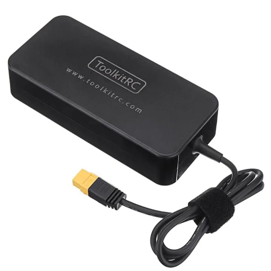 ToolkitRC ADP200 200W 19.5V 10.3A Charging Power Supply XT60 Interface Power Adapter for RC Chargers, Black