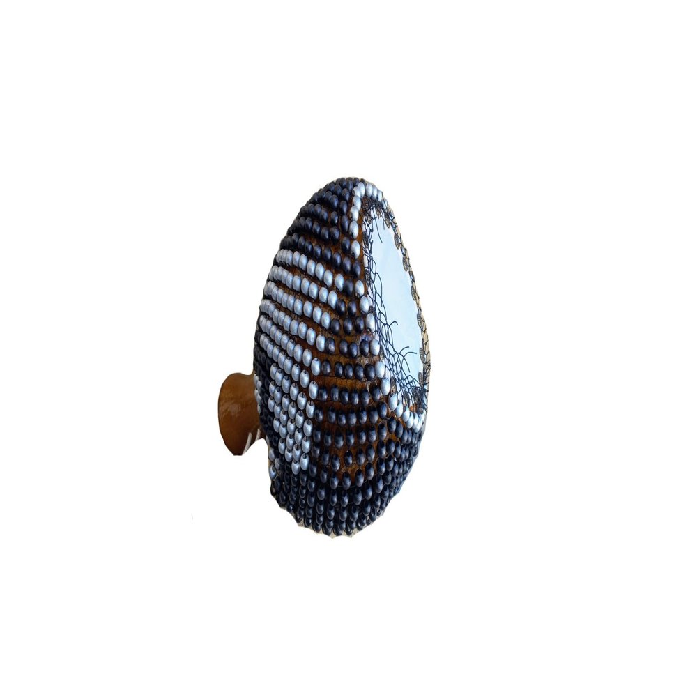 Both Shekere and Drum, Black and silver beaded, Xequere, Rhythm Instrument, Percussion Instruments, Gift for sister