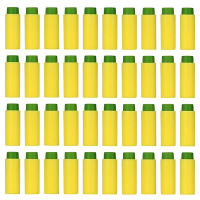 OIMIO Half Length Darts Refill Pack, 200pcs Short Soft Darts Bullet Compatible with Dart Zone, Nerf, Worker, Zhenweiqi, 14+ (Green Yellow)