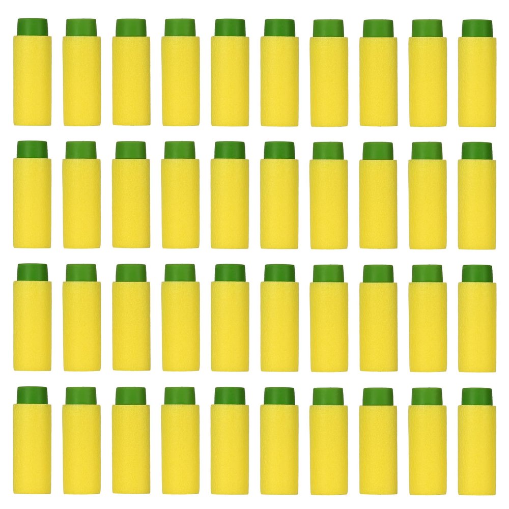 OIMIO Half Length Darts Refill Pack, 200pcs Short Soft Darts Bullet Compatible with Dart Zone, Nerf, Worker, Zhenweiqi, 14+ (Green Yellow)