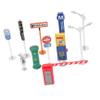 TOYANDONA 1 Set Traffic Barricade Model Traffic Light Toy Street Road Signs Playset Road Signs Game Mini Cones Toy Mini Road Cones Cognition Toys Traffic Sign Toys for view 1