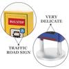 TOYANDONA 1 Set Traffic Barricade Model Traffic Light Toy Street Road Signs Playset Road Signs Game Mini Cones Toy Mini Road Cones Cognition Toys Traffic Sign Toys for view 3