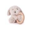 Elegant Baby Luxury Plush Puppy Wooden Ring Rattle Toy for Baby, Soft, Cuddly, and Soothing view 1