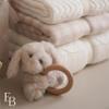 Elegant Baby Luxury Plush Puppy Wooden Ring Rattle Toy for Baby, Soft, Cuddly, and Soothing view 2