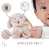 Elegant Baby Luxury Plush Puppy Wooden Ring Rattle Toy for Baby, Soft, Cuddly, and Soothing view 4