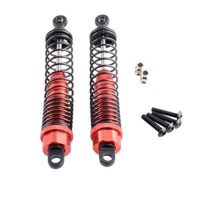 VERBANA 2 PCS 1/10 RC Car Oil Filled Aluminum After Shock Absorber Assembled Kit Replacement for E10MT E10MTL 1/10 RC Monster Truck Car Upgrade Accessories Parts (Color : Red)