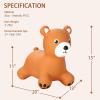 INPANY Bouncy Horse, Bear Hopper Toys, Toddlers Bouncing Animal, Kid Ride on Rubber Bouncer, Outdoor Indoor Cute Birthday Gifts for 2 3 4 Year Old Girls Boys view 2
