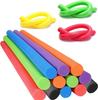 Chochkees 3-Pack Orange Red Variety Pool Noodles 52" x 2.5" Inch Swimming Solid Core Foam Tube, Floating Thick Noodles for Floating, Pool Accessories (Orange, Red Variety, 3-Pack) view 3