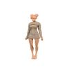 1/12 Scale Female Clothes,Female Stretch Tight Open Chest Sweater Bottoming Shirt Clothing for 6inch Action Figure Body (Sand Color) view 1