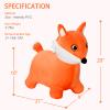 INPANY Bouncy Horse, Fox Hopper Toys, Toddlers Bouncing Animal Hopping, Plush Bounce Buddies, Inflatable Ride on Rubber Bouncer, Indoor Outdoor Birthday Gifts Toy for 2 3 4 Year Old Girls Boys view 2