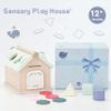 Pillowhale Wooden Montessori Toys for Babies 12 Months, Wooden Baby Drop Toys, 5 in 1 Object Permanence Box, Shape Sorting and Stacking Learning Toy, Gift for Toddlers Boys Girls 1 Years view 2