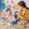CUBIMANA City Passenger Airplane Building Set, 711 PCS 3 IN 1 Plane Building Blocks Kit with Airport Terminal, Radar Tower, Luggage Truck, Planes Model Toys Gift for Boys Girls Kids 6 7 8 9+ Years Old view 3