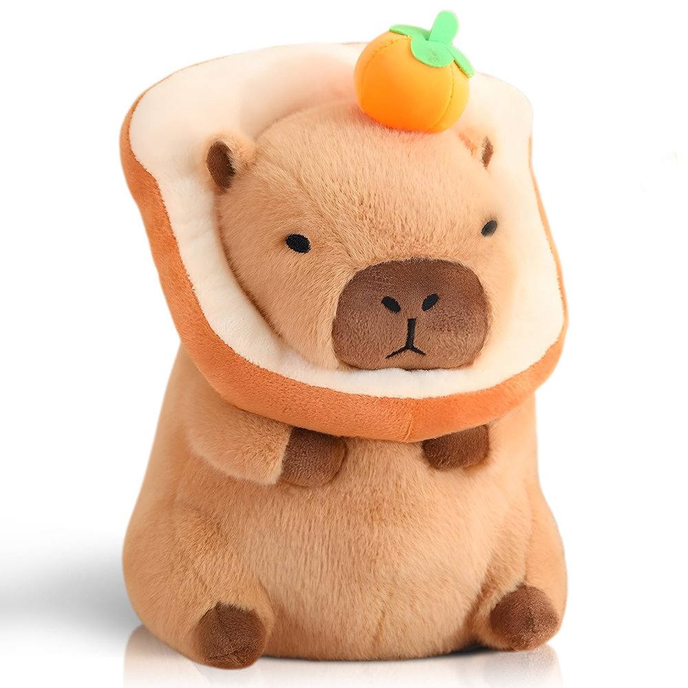 NXNYNZ 12 Inch Cute Capybara Plush Kawaii Soft Capybara Plush Doll Pillow with Bread Capybara Stuffed Aniamls Toys for Girls Kids Adults Birthdays Valentines Gift (Capybara Stuffed Animals)