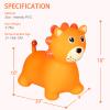 INPANY Bouncy Horse, Lion Hopper Toys, Toddlers Bouncing Animal, Kids Ride on Rubber Bouncer, Inflatable Jumping Horse, Outdoor Indoor Birthday Gifts for 2 3 4 Year Old Girls Boys view 2