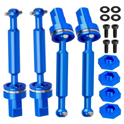 BRCatWPark Alloy Front Rear Drive Shaft Axles & Wheel Hex Upgrades Part for 1/18 LaTrax Teton/LaTrax Desert Prerunner,Aluminum Driveshaft CVD,Navy Blue