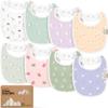 8-Pack Organic Baby Bibs for Boys, Girls - Soft Cotton Drooling and Teething Bibs for Baby Girl & Boy, Extra Absorbent, Easy to Clean & Put On for Toddler, Newborn, Infant 0-24 Months (Lunaris) view 1