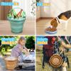 3PCS Foldable Beach Bucket Sandbox Kit Toys for Kid Adult, Collapsible Small Bucket for Washing Camping Fishing, Silicone Sand Pail for Garden Planting, Travel, Beach Summer Toy Gift for Boy Girl view 4