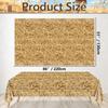 12Pcs Straw Tablecovers, Westtern Theme Birthday Tablecloths Plastic Farm Hay Table Cloths for Cowboy Western Party Supplies Farm, Hawaiian Luau, Hay Bales Party Decorations, 51 x 86inch view 2