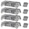 12 Stone Wall Tablecloths, Cobblestone & Rectangular Brick Designs, Stone Printed Table Cover, 51 x 86 Inch - Perfect for Medieval Castle, Knight & Halloween Party Supplies view 1