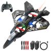 BEZGAR RC Plane, 2.4GHZ Drones for Kids | Remote Control Airplane, RC Helicopter, 360 Flip Fighter Jet Toy with Colorful Navigation LED Light view 1