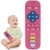 Baby Teether Toy for Babies 3-24 Months TV Remote Control Shape Chew Toy Teething Relief Baby Toys for Infants (Rose red) view 1