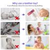Baby Teether Toy for Babies 3-24 Months TV Remote Control Shape Chew Toy Teething Relief Baby Toys for Infants (Rose red) view 3